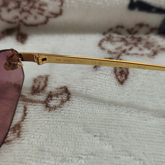 Cartier Purple Polygonal Frameless Sunglasses - Picture 7 of 10